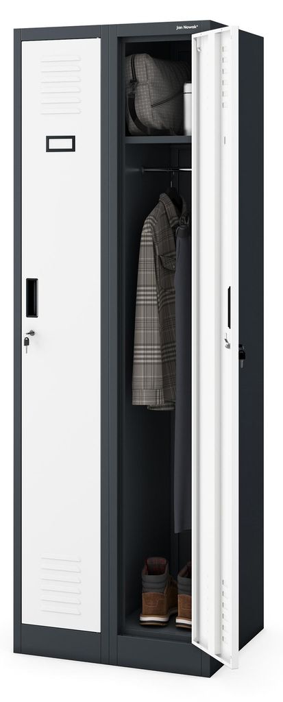 Jan Nowak Umkleideschrank Metall, 2 Abteile, abschließbar, Produktbild 