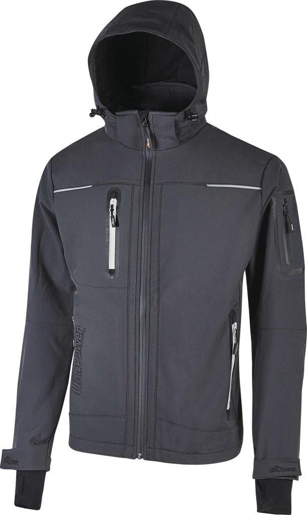 U-POWER Softshelljacke Space asphaltgrau 4XL