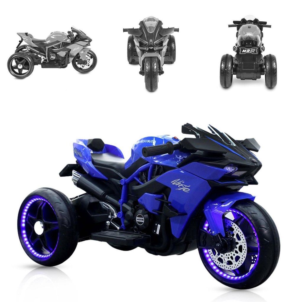 Moni Kinder Elektromotorrad Ninja, drei Kunststoffräder, Produktbild 