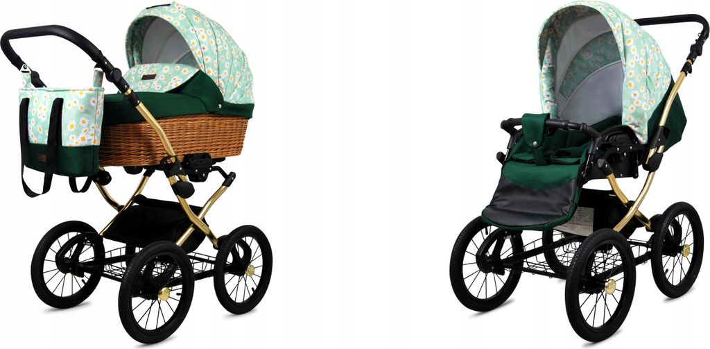 Babylux® Classic Gold | Kocárek 2v1 Set | Green Daisy | Obrázek produktu 