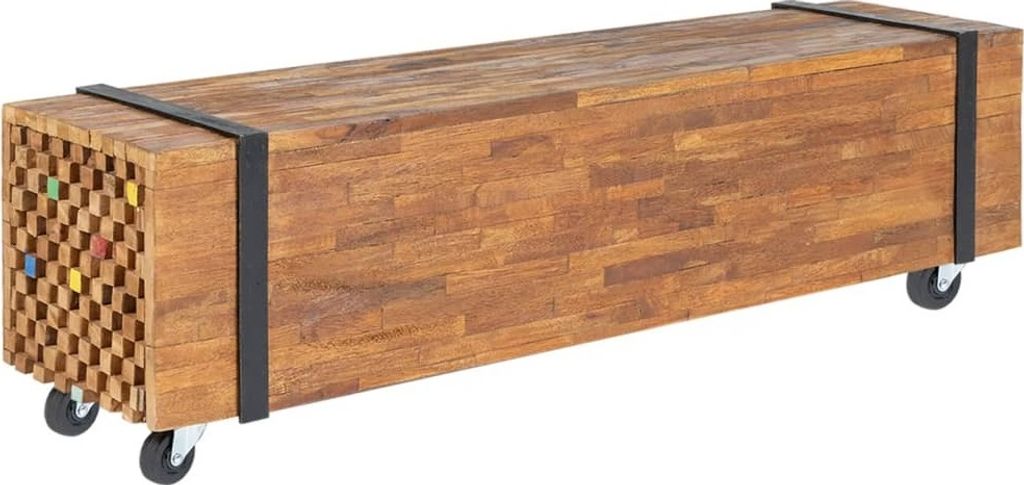 Möbel TV-Schrank 110x30x32,5 cm Massivholz Teak - TV-Schränke 326173