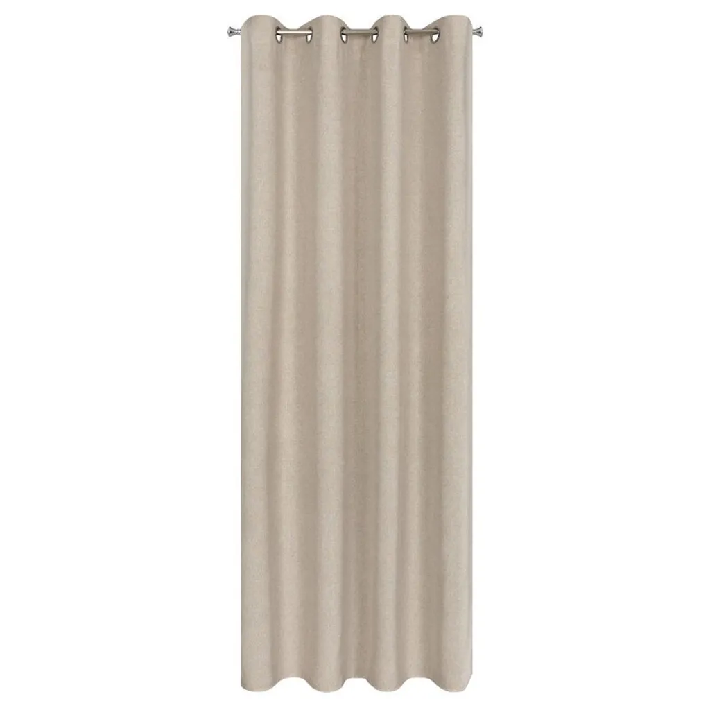 Rideau 140x250 Lidia beige à œillets Eurofirany E11 pour salon chic