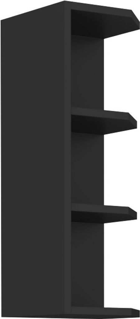 Armoire d’angle supérieure AGAFIJA – largeur 30 cm, noir Image du produit 