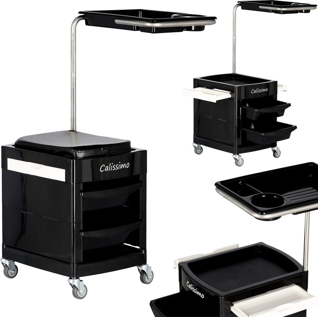 Friseurhilfe Rollwagen Beistelltisch mit Rädern zum Färben X23 zum Kosmetiksalon Schrank mit Schubladen