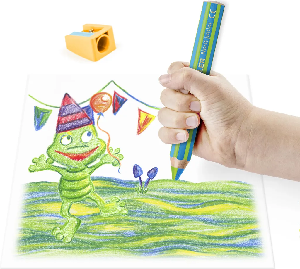 Crayon de couleur Noris junior Duo 1402 C6 en bois PEFC incassable