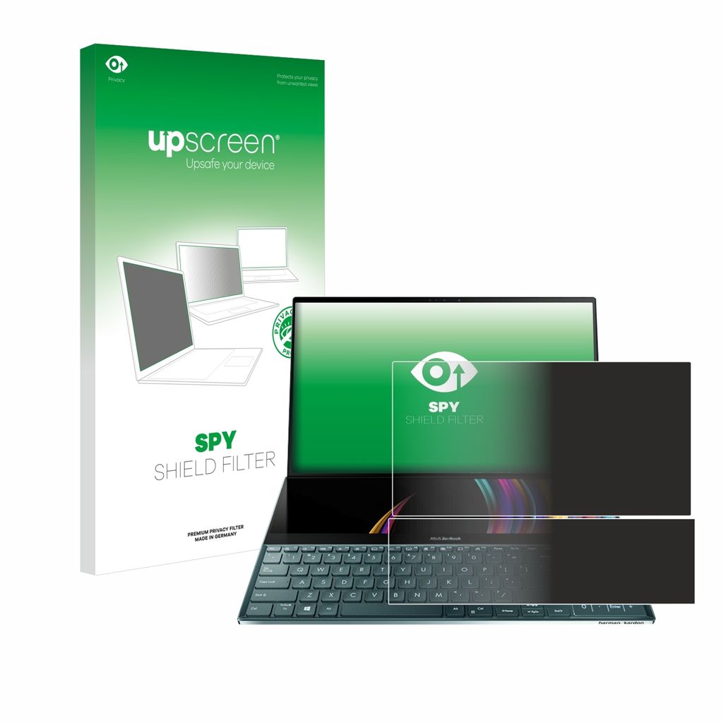 upscreen Blickschutzfilter für ASUS ZenBook Duo UX481FL Anti-Spy Privacy Filter Sichtschutz Blaulicht-Schutz