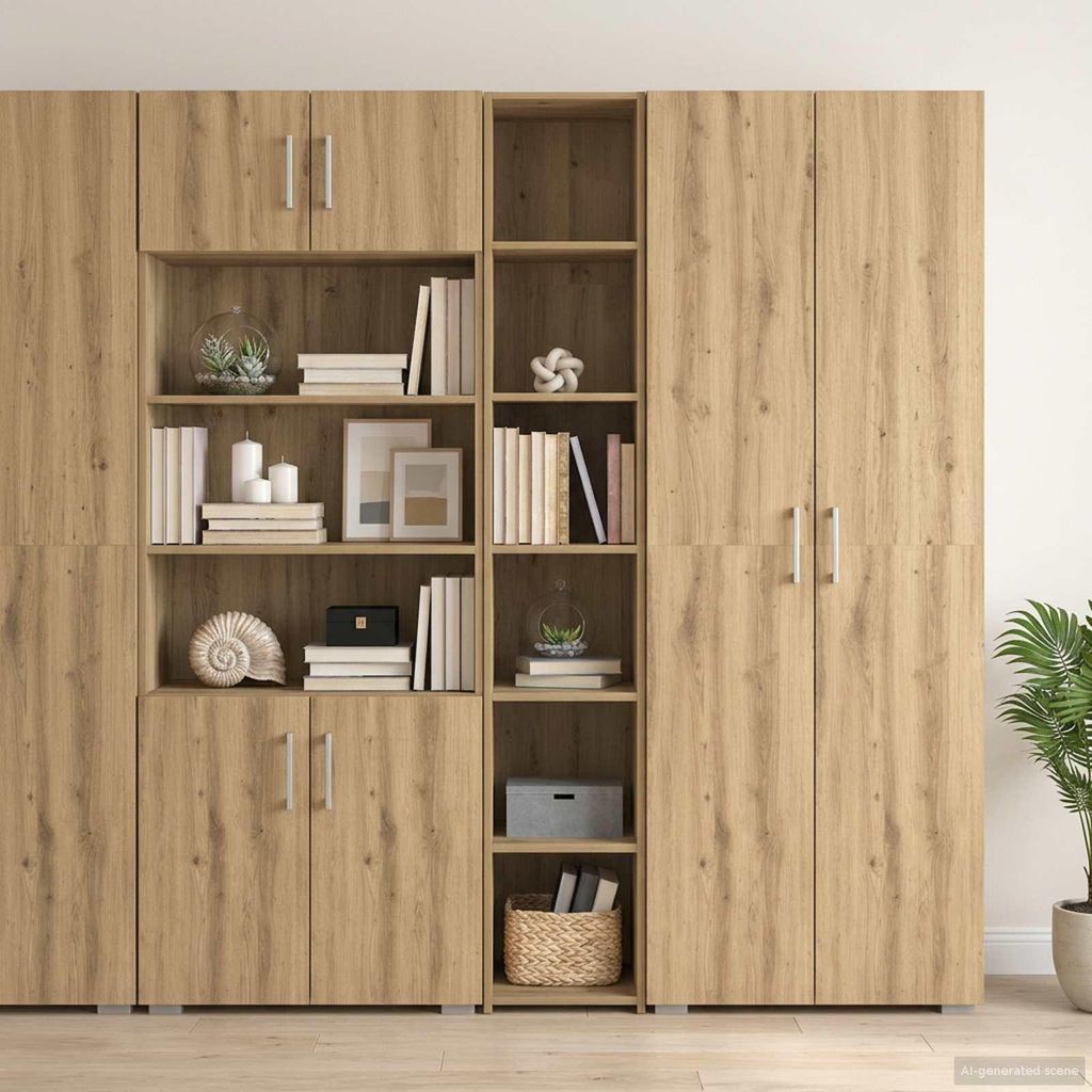 Buffet haut vidaXL en chêne Artisan 30 x 41 x 185 cm, Image du produit 