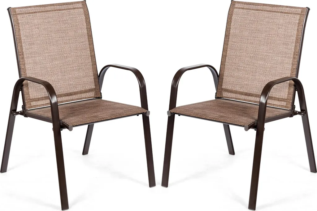 Chaise Jardin Robuste 200kg Lot de 2 Fauteuils Stable et Durable