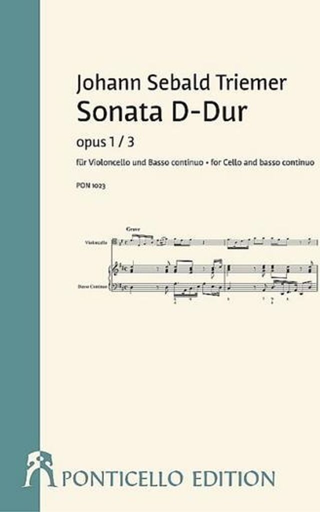 Sonate D-Dur op.1,3für Violoncello und Bc