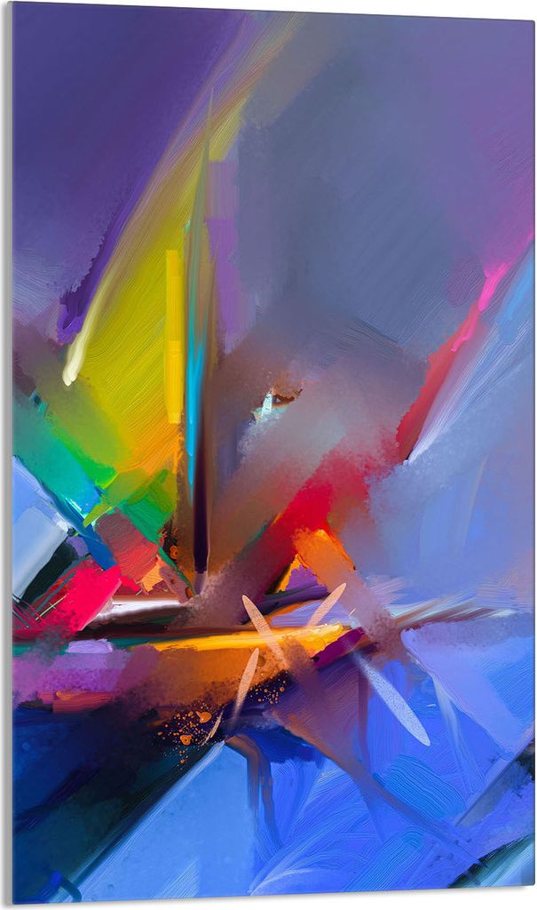 Herdabdeckplatte 30x52 Glaskeramikkochfeld Abdeckung Spritzschutz Glasplatte Deko Schneidebrett, Abstraktion Bunt