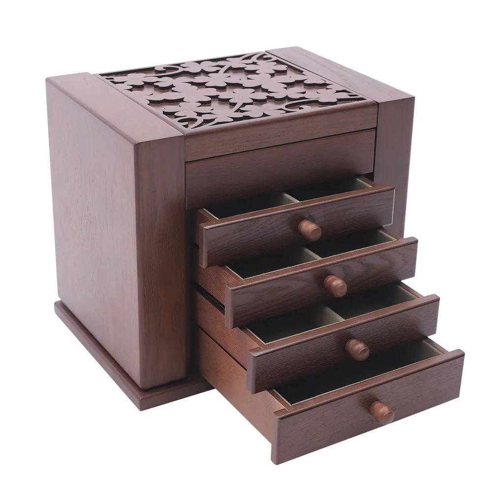 Stop au désordre : Boîte à bijoux en bois 5 couches pour vos colliers