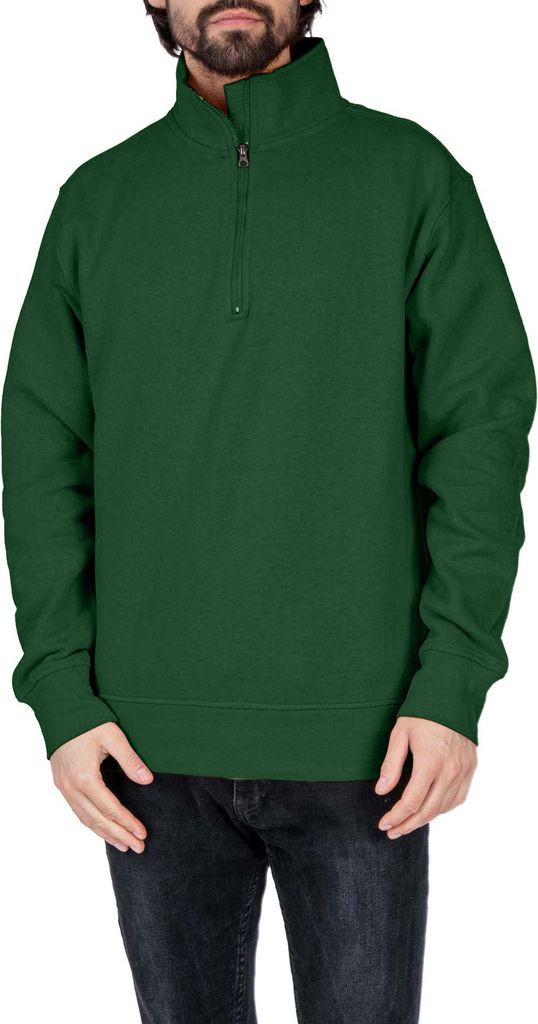 Mivaro Herren Troyer in Grün - Pullover mit Reißverschluss Produktbild 