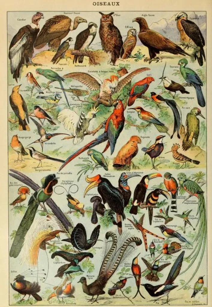 Puzzle Oiseaux XIXe siècle 1000 pièces Grafika contre l'ennui au calme