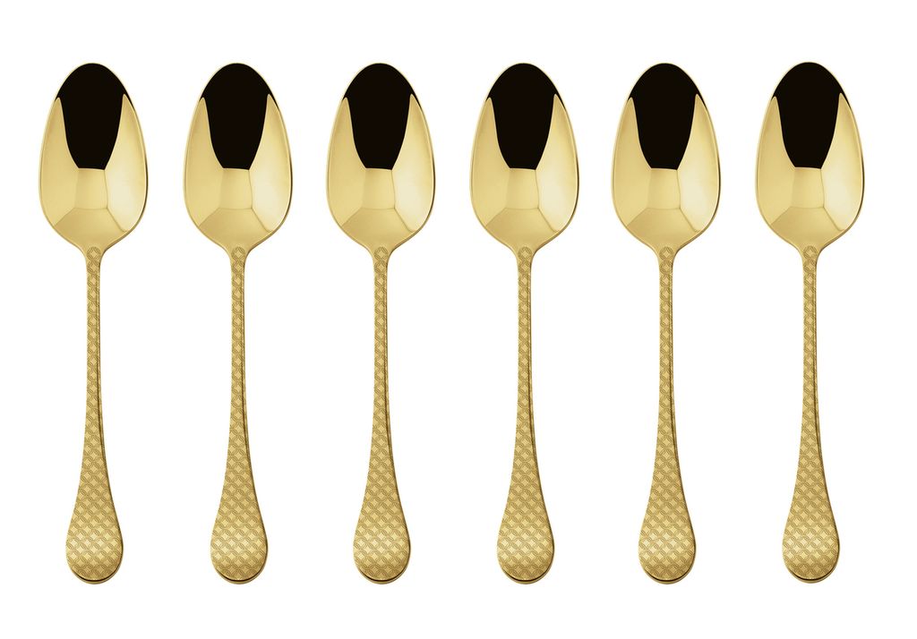 Sambonet Set 6 Mokkalöffel Edelstahl/PVD Gold 52766GA7