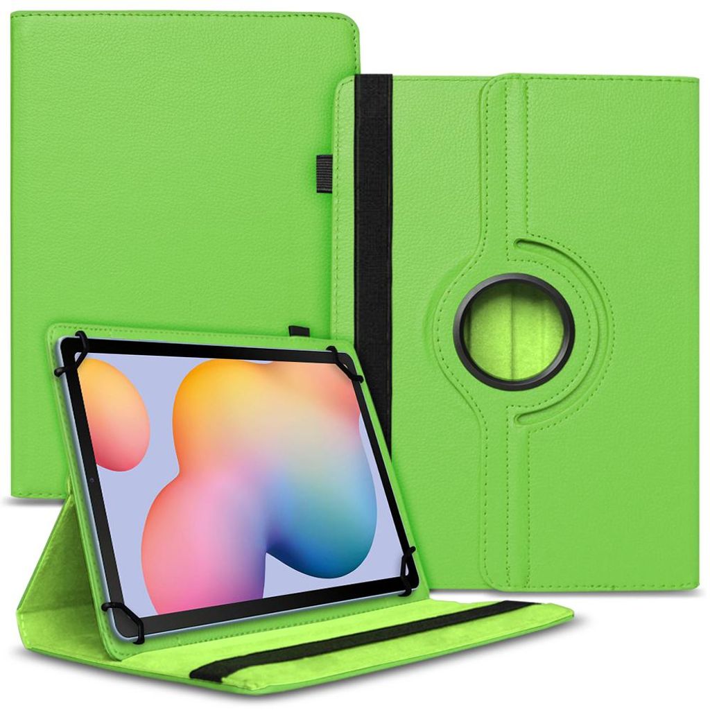 Tablet Tasche Samsung Galaxy Tab S11 S10 S9 S8 S7 FE Hülle 11 Zoll 360 DrehbarFarbe Uni 360 Taschen:Grün