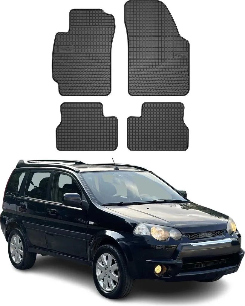 Tappetini in Gomma Nera per Honda HRV 1999-2006 | Set 4 Pezzi su Misura