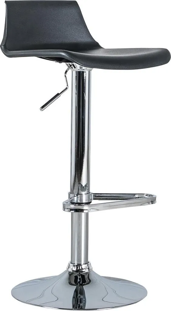 Tabouret de Bar Noir en Polypropylène Lot de 2 Fred Style Contemporain