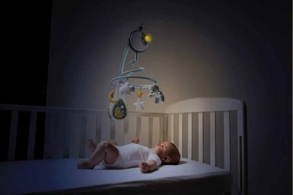 Chicco Next2Dreams bleu mobile 3-en-1 avec bruits blancs et veilleuse