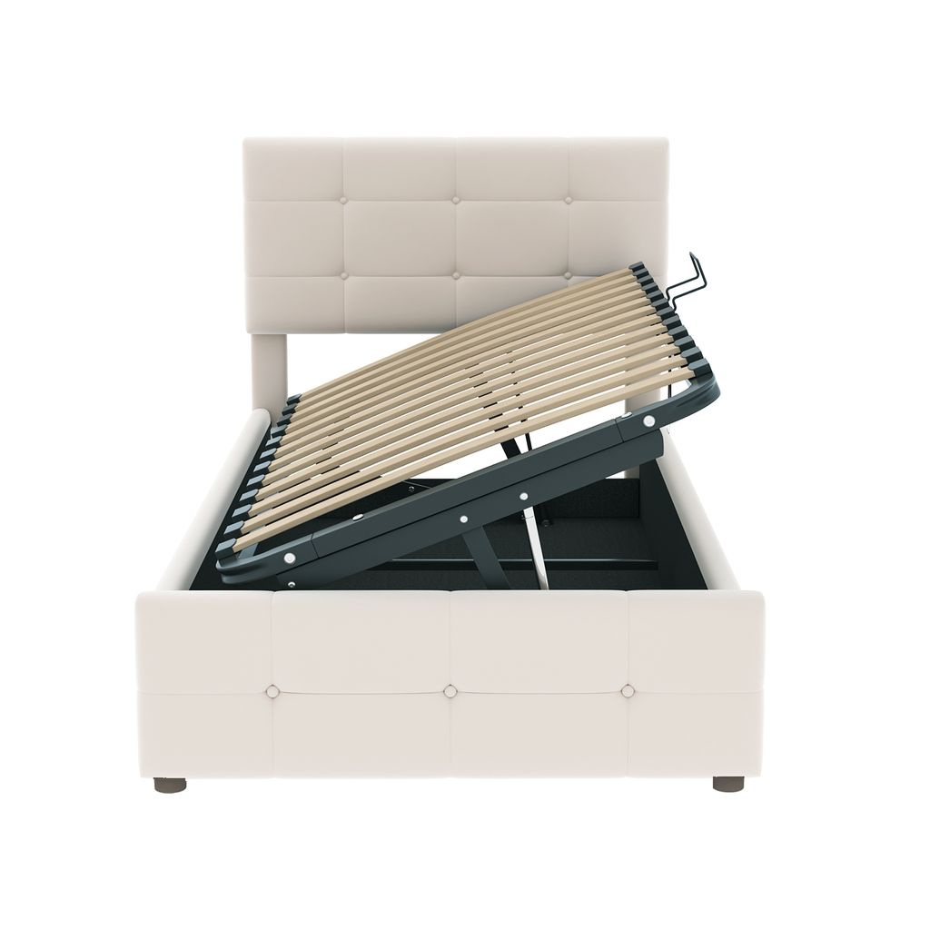 okwish Letto imbottito 90x200 cm con contenitore idraulico, Immagine del prodotto 