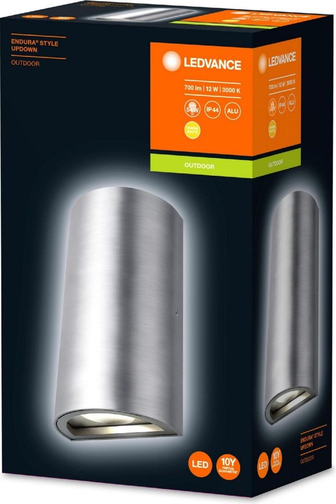 Ledvance LED Außenleuchte Endura Style Updown silber Up- & Produktbild 8