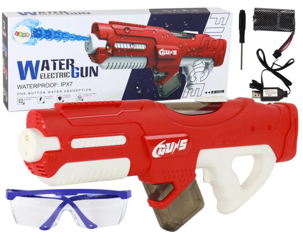 Pistolet à eau 750 ml rouge anti-fuite - Grand réservoir longue durée