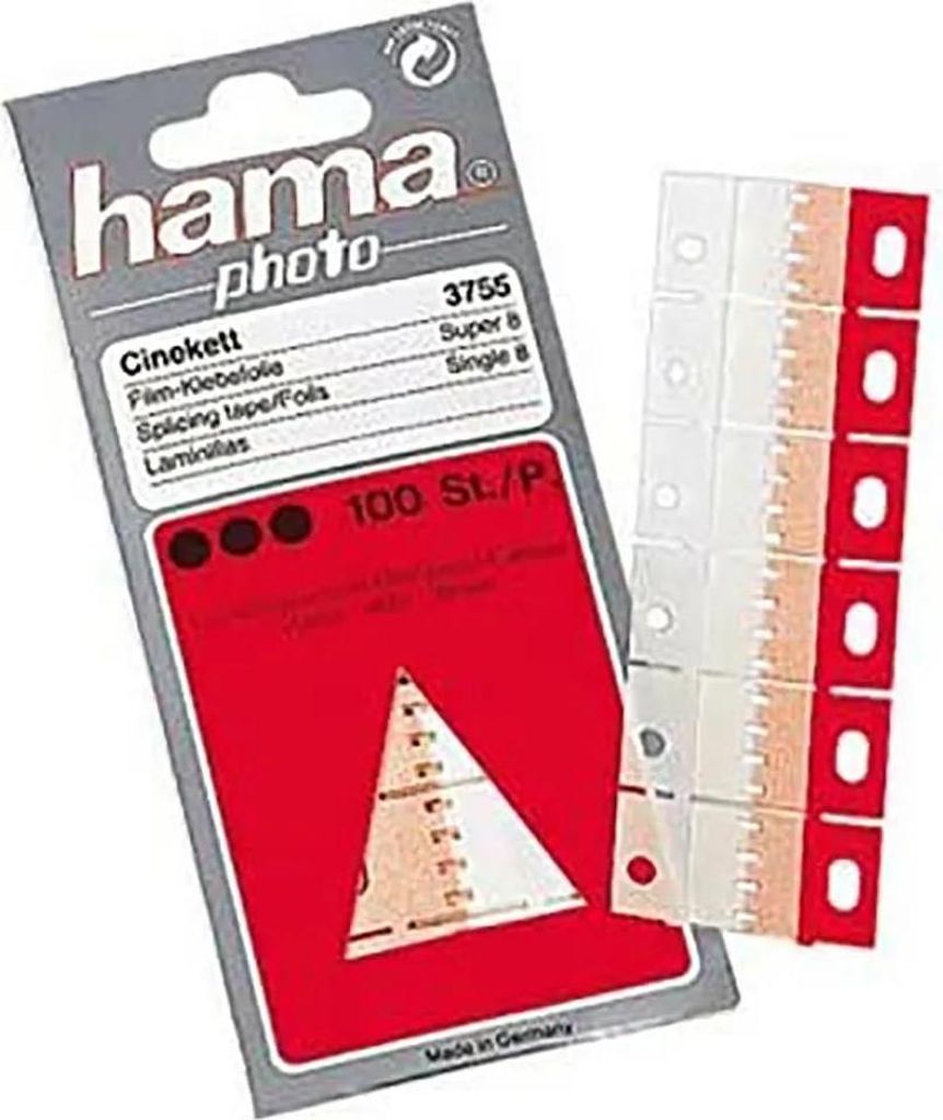 Hama film splicetape Cinekett, 100 stuks, 11 gram, 65 mm, Productafbeelding 