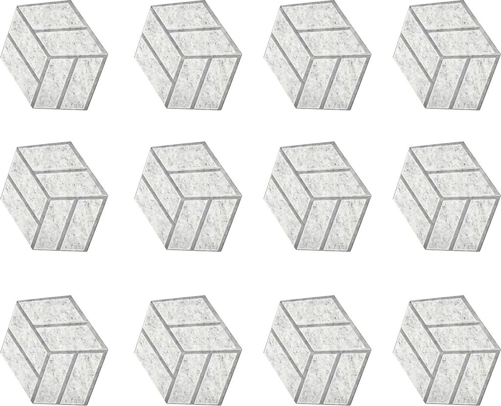 12-teiliges schalldichtes Filz-Wandpaneel, selbstklebend, schallabsorbierend, hochdicht, dickes Akustikschaumpaneel, sechseckiges Wandpaneel zur Ge...