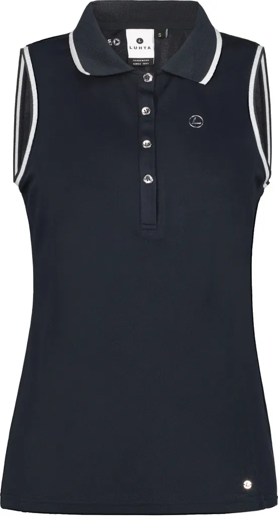 Luhta Kivisaari Polo Donna Senza Maniche Blu XL | Tessuto Tecnico