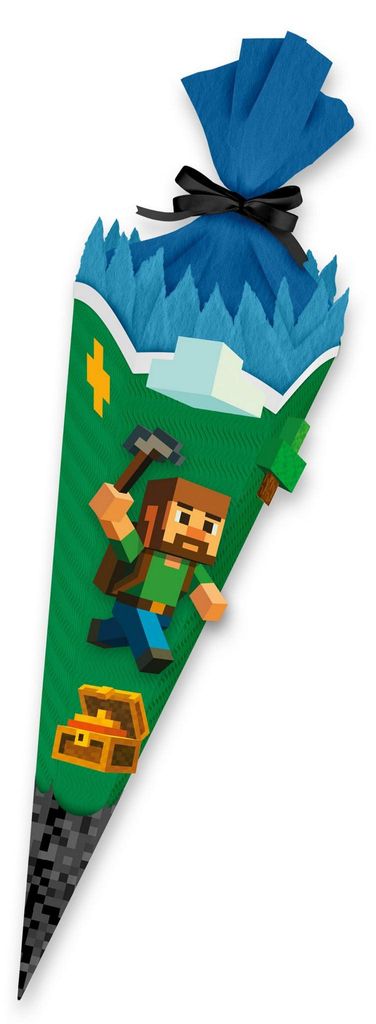 itenga SCHULTÜTEN Bastelset 68cm - Blockgame Pixel - Produktbild 