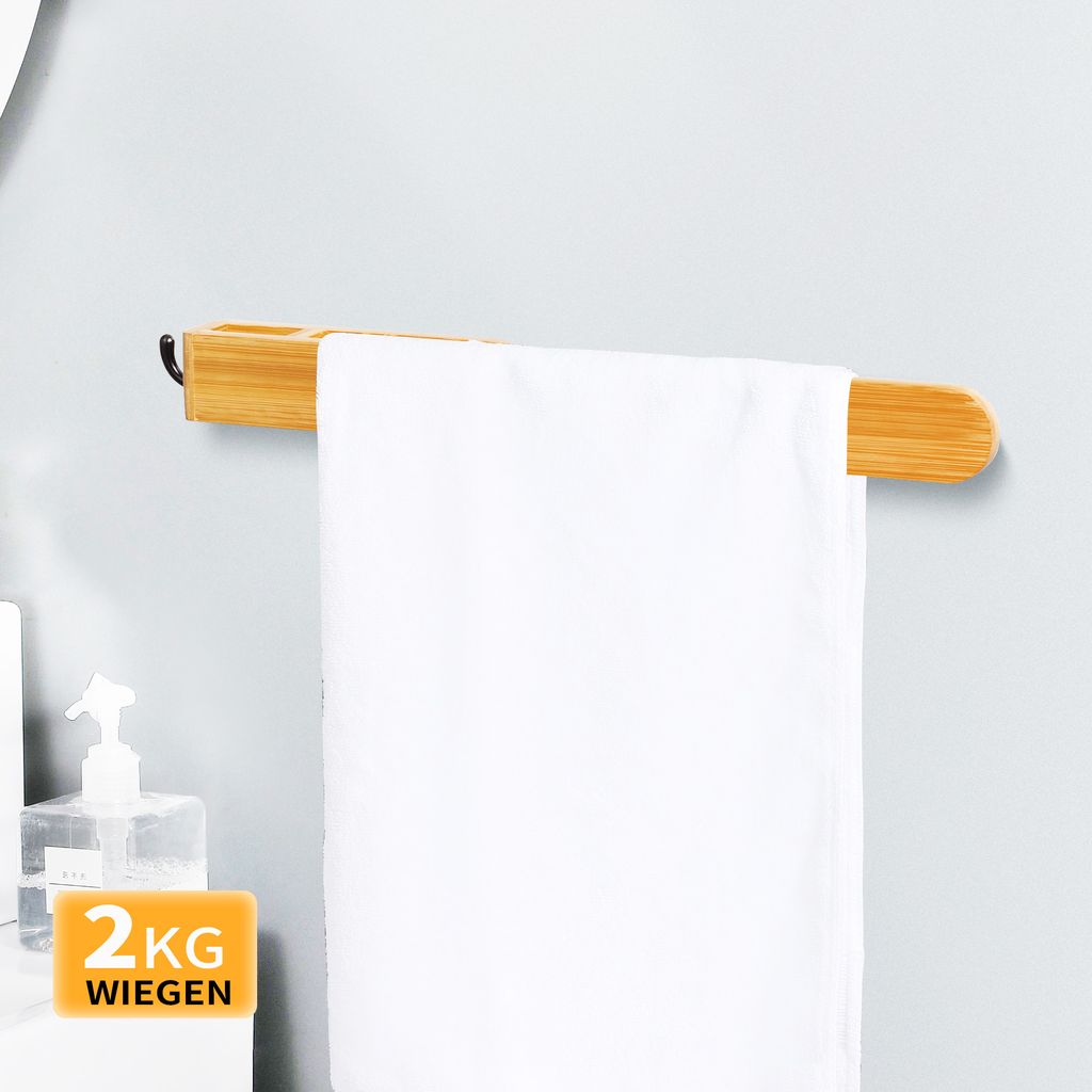 T&G Handtuchhalter Aus Akazienholz | Küchenaccessoire, ø14 Cm X H31 Cm | Einfach Zu Reinigen, Toskana-Kollektion
