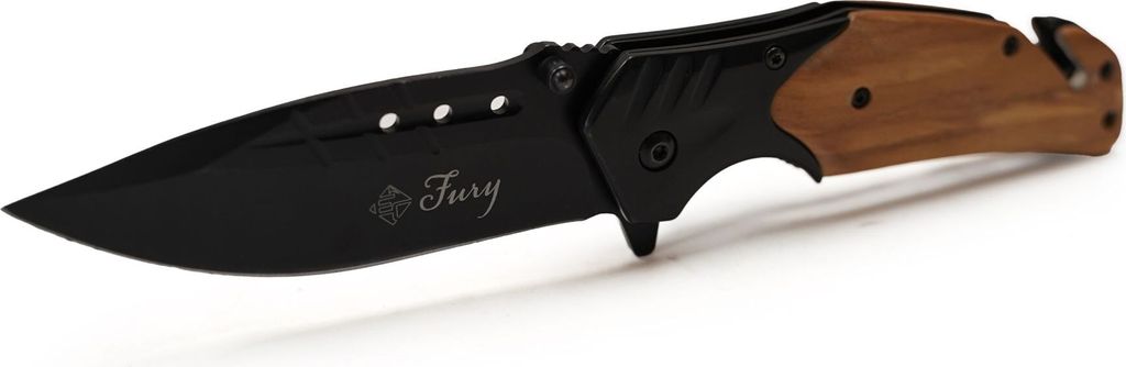 Eurocatch Fury Klappmesser - 420RVS Lemmet - 4,75" Wood Produktbild 