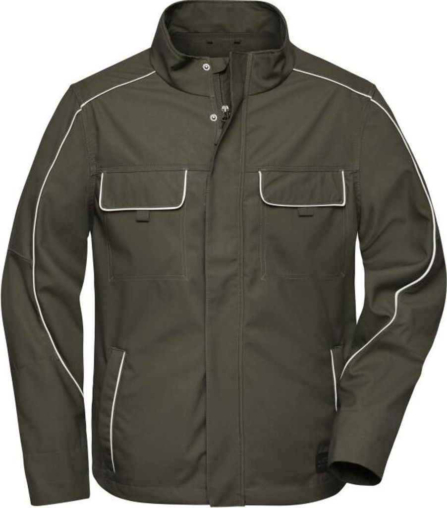 Workwear Softshell Light Jacket - SOLID - olive, Gr. M