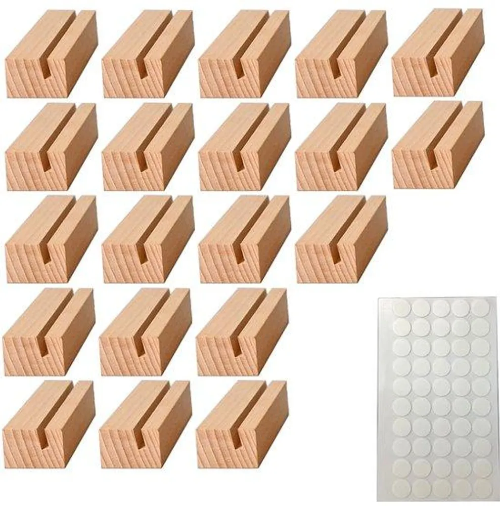 Support porte-photo bois stable lot de 20 contre chute de marque-places