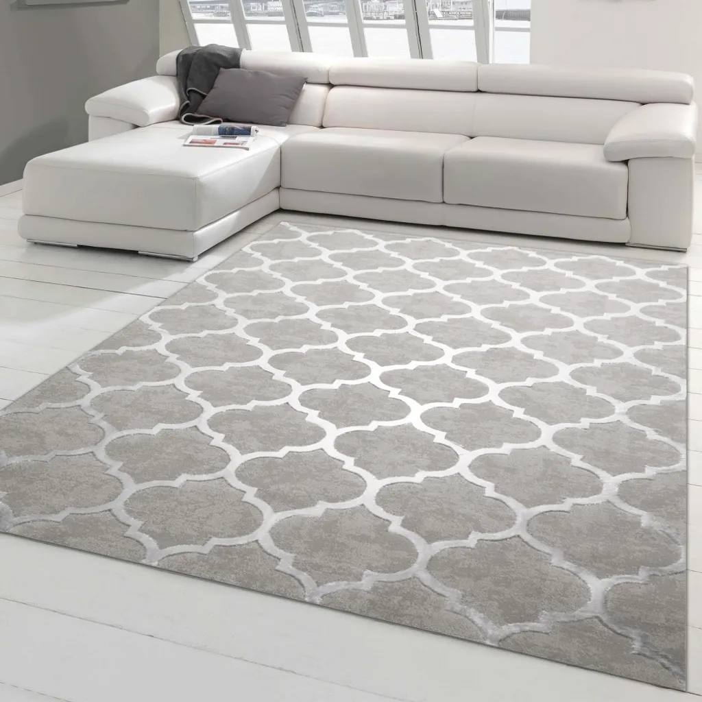 Tapis décoratif gris motif marocain 160x230 pour ambiance cosy