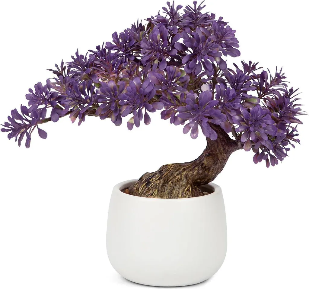 Petit Bonsaï Artificiel Zen 25 cm pour Déco Bureau et Table de Chevet