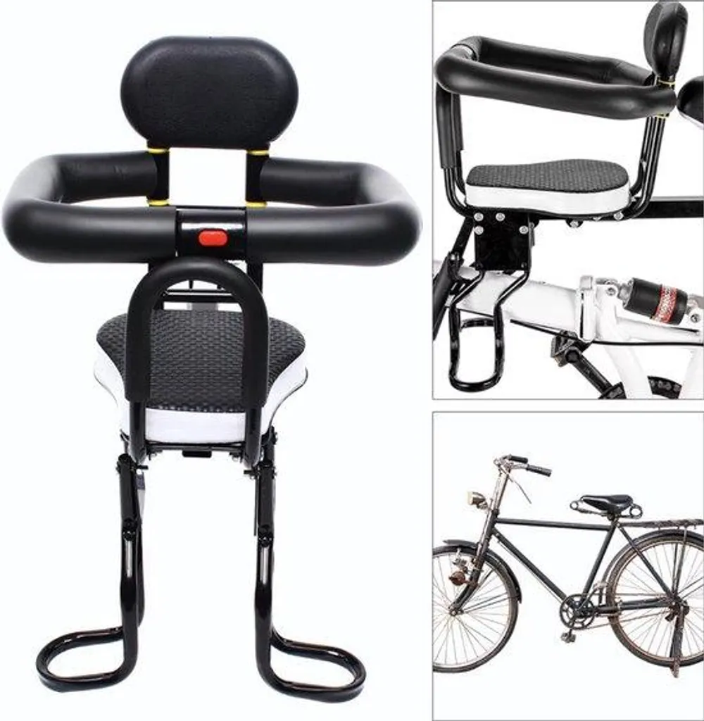 Siège vélo enfant sécurisé noir et blanc : fini les trajets difficiles