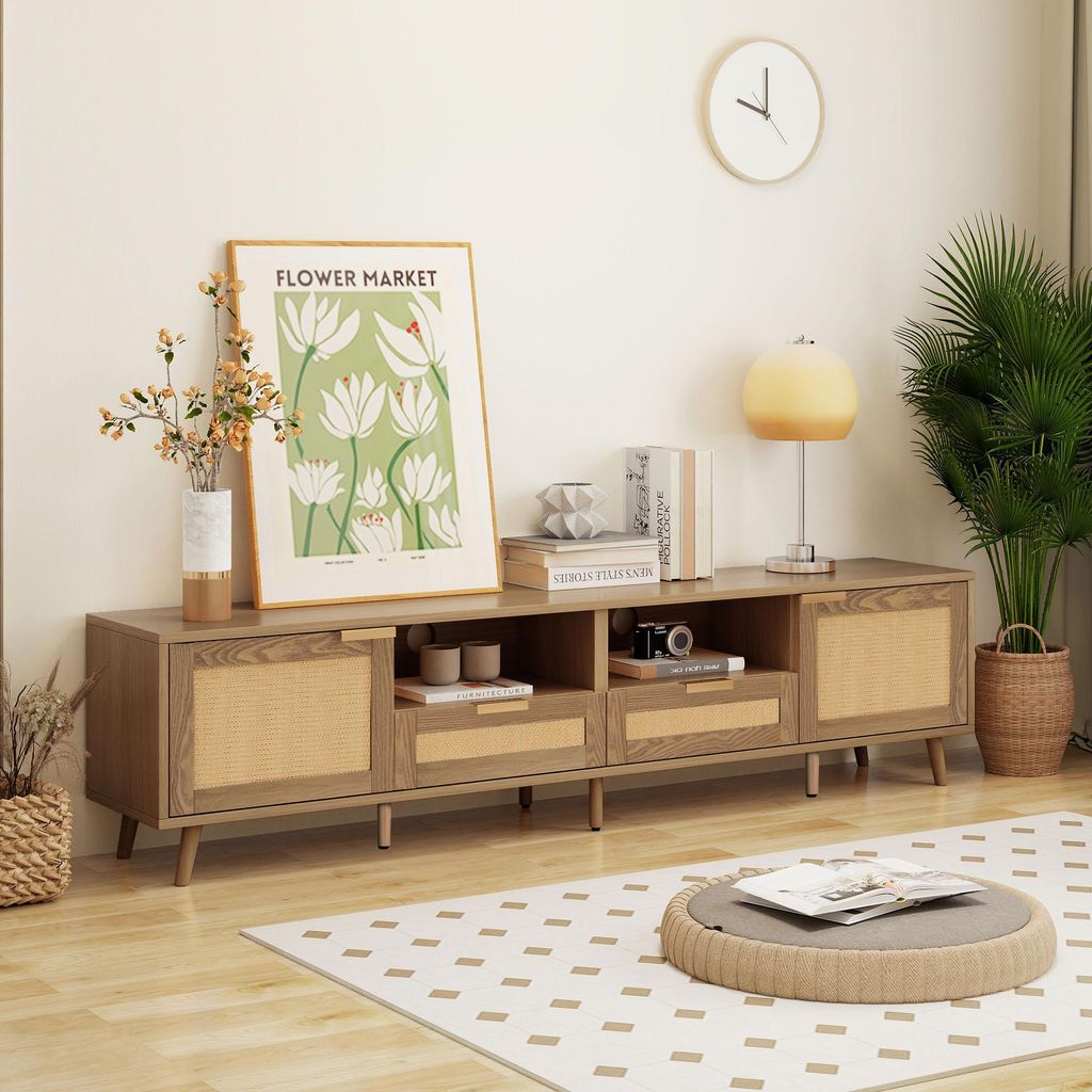 mobile TV okwish， 200*37*49cm mobile TV con design in vero Immagine del prodotto 