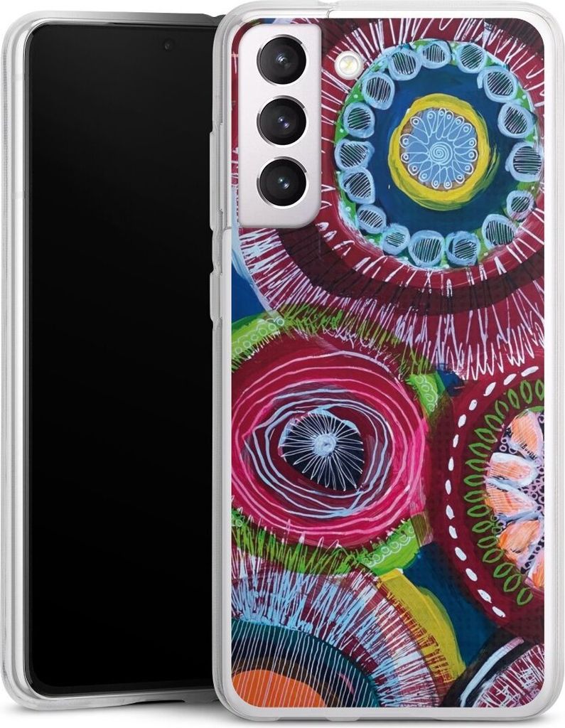 DeinDesign Handyhülle für Samsung Galaxy S21 FE 5G Silikon Hülle Case Smartphone Schutzhülle Farbe Malerei bunt