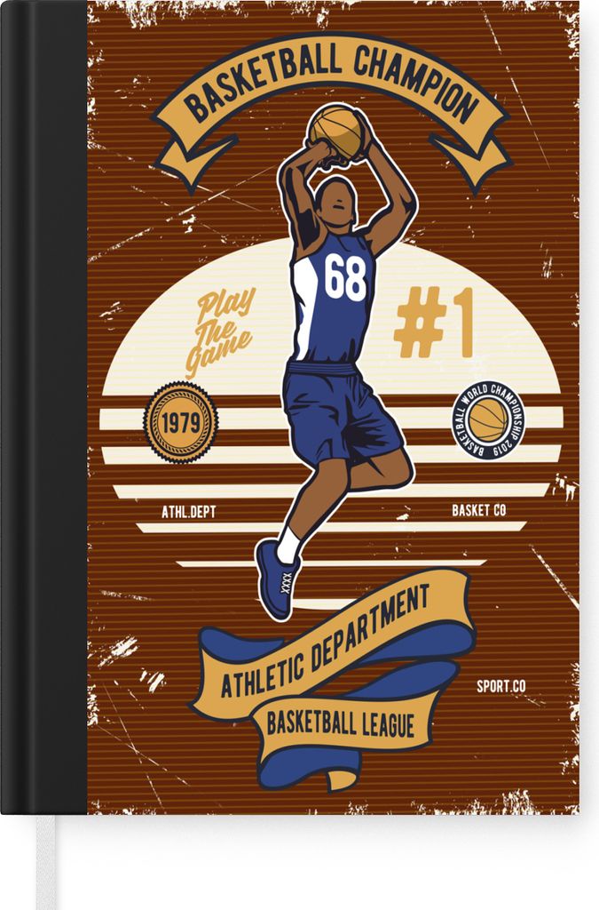 MuchoWow Notizbuch Tagebuch Haushaltsbuch Notebook A5 Mancave - Basketball - Vintage - Zitate - Notizblock - Notizheft - Notebook - Schreibblock ...