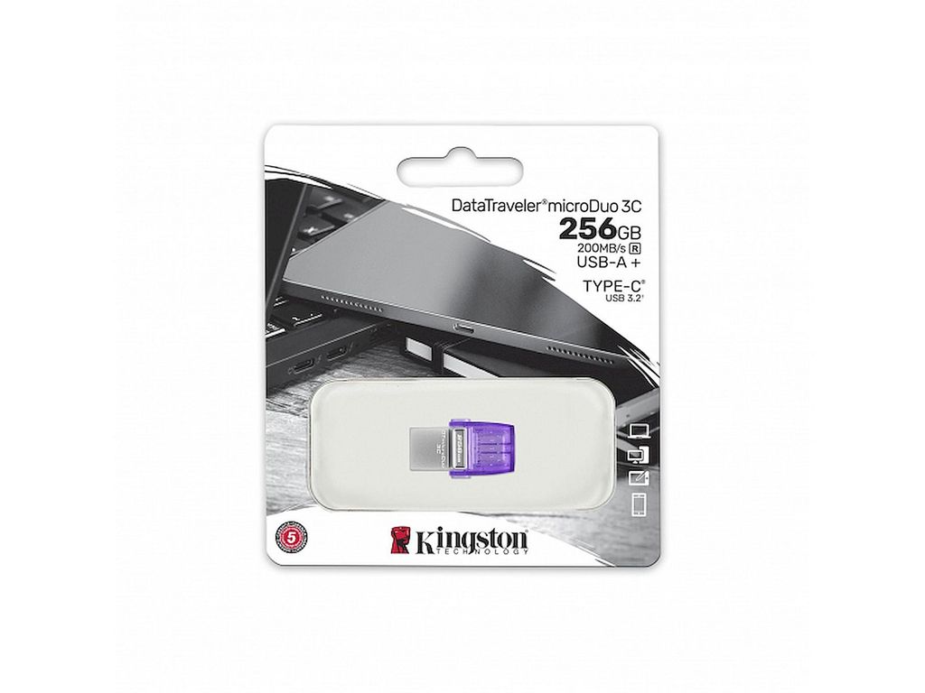 USB-Stick 256GB Kingston DataTraveler microDuo 3C retail Produktbild 