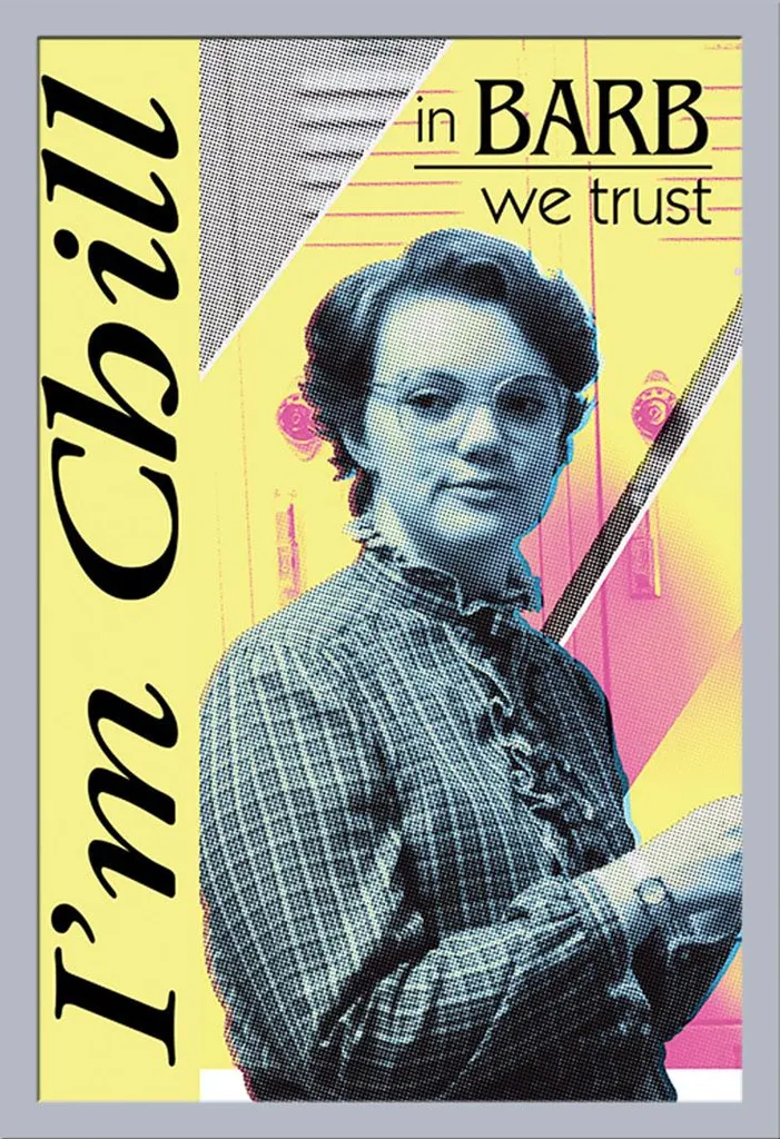 Stranger Things - Poster - Barb + cornice rimovibile, Shinsuke® Maxi MDF argento, disco acrilico
