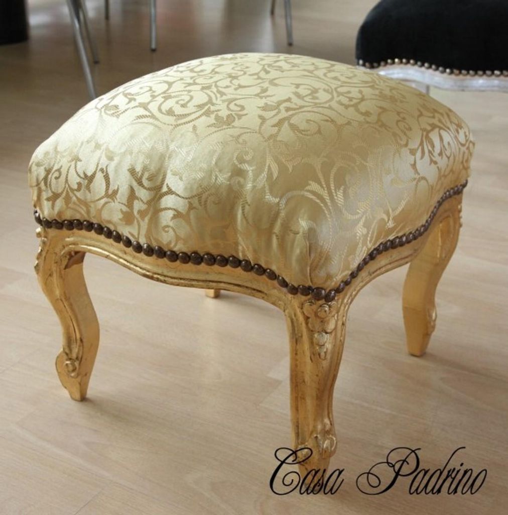 Casa Padrino Sgabello barocco motivo oro / Oro - Mobili in Immagine del prodotto 
