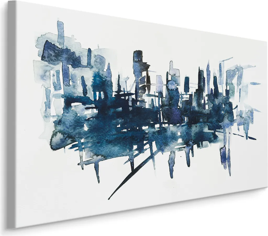 Favolosa carta da parati su tela 120x80 cm XXL stampa d'arte arte astratta skyline