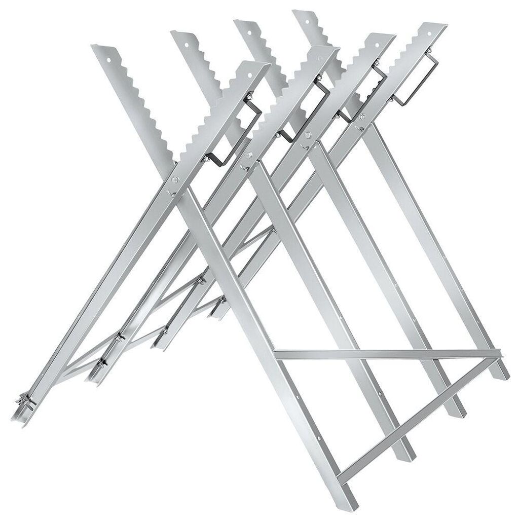 Chevalet de sciage pliant 4 tréteaux - gris Image du produit 