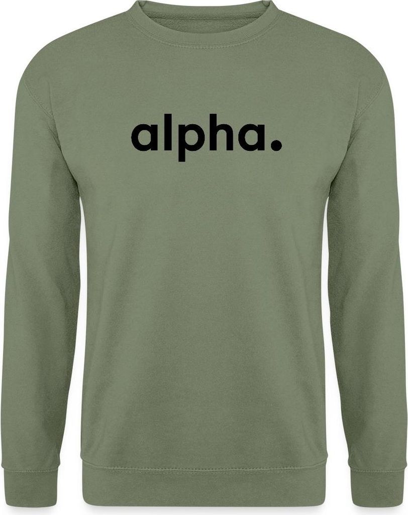 Spreadshirt Stromberg Firmenschriftzug von Alpha Uni Pullover, L, Armeegrün