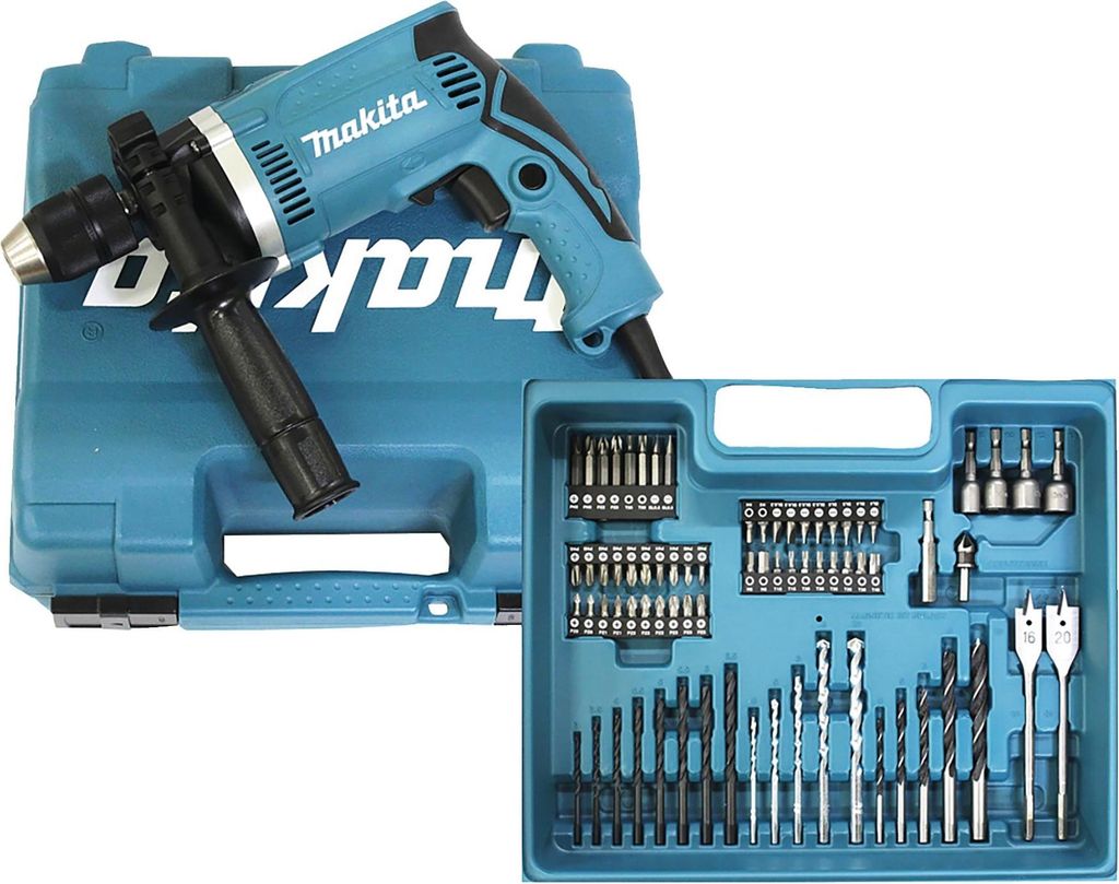 Makita HP 1631 KX3 príklepová vŕtačka 710 W v prepravnom Obrázok produktu 