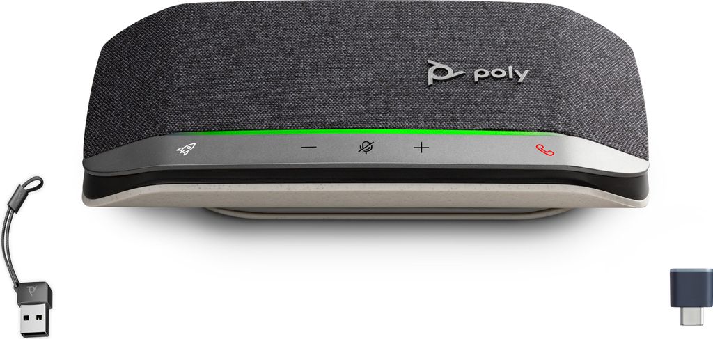 HP Poly Sync 20+ Speakerphone USB-C/A Adapter, PC, Schwarz, Produktbild 