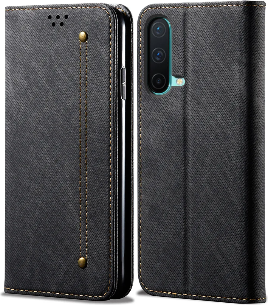 Custodia OnePlus Nord CE 5G, Custodia a portafoglio in pelle con chiusura magnetica e supporto per OnePlus Nord CE 5G Nero