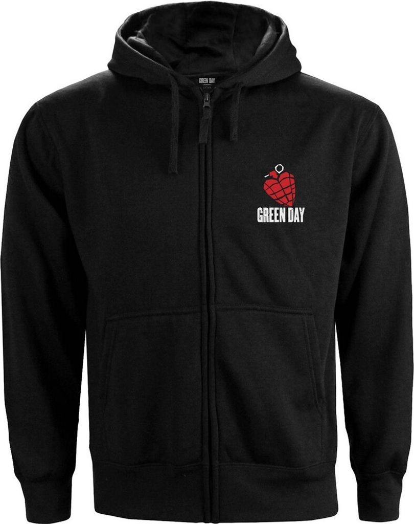 Green Day - "American Idiot" Hoodie mit durchgehendem Reißverschluss für Herren/Damen Uni RO1843 (L) (Schwarz)