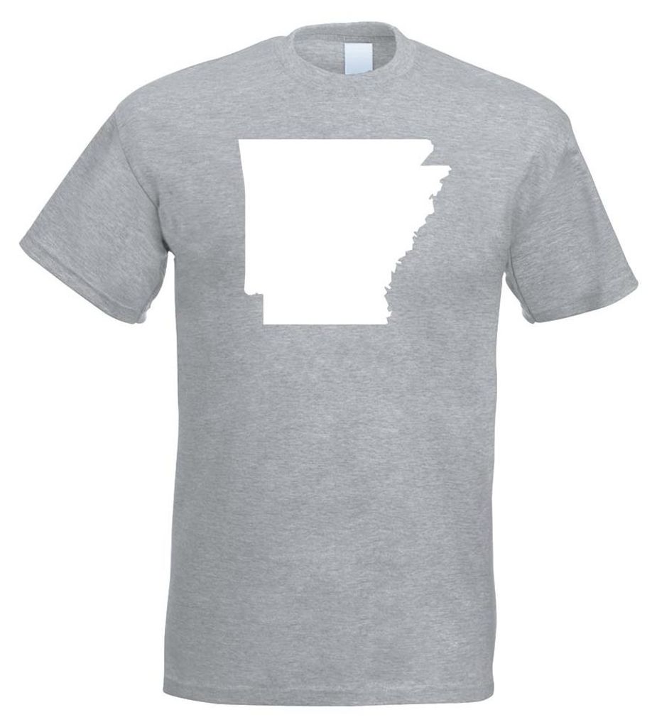 Kiwistar - T-Shirt - Graumeliert - USA - Arkansas Little Rock Herren Funshirt Bedruckt Design Sprüche Spruch Motive - mit Motiv Bedruckt - Funshir...